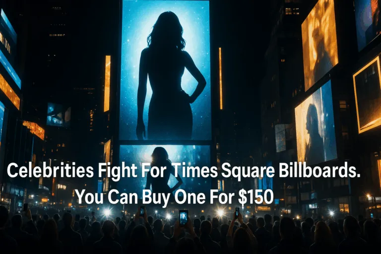 Celebrities Fight For Times Square Billboards. You Can Buy One For $150