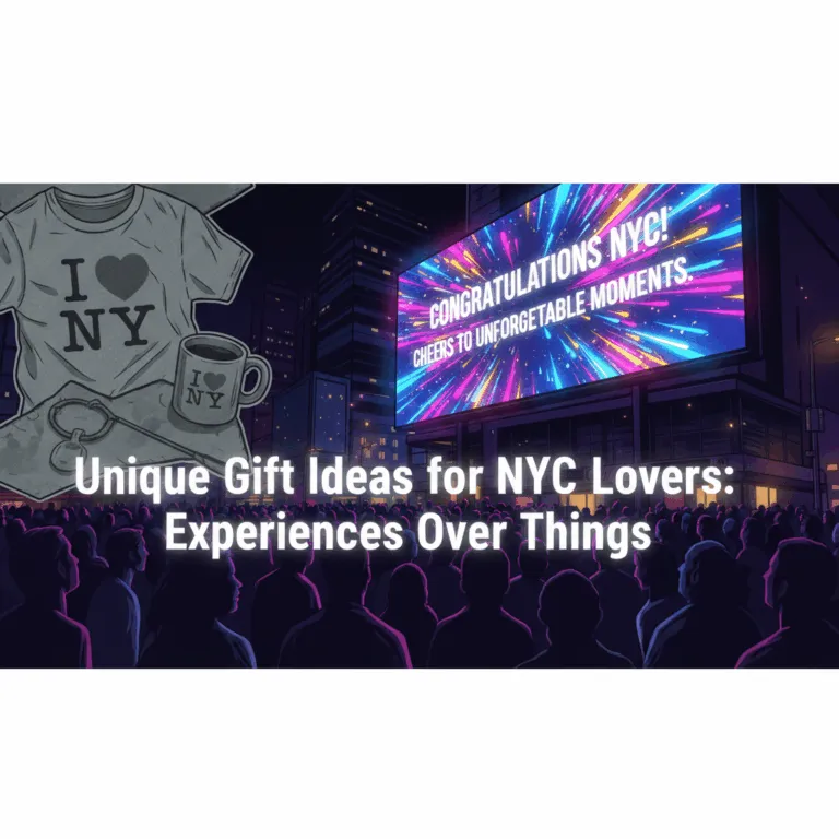 Unique Gift Ideas for NYC Lovers: Experiences Over Things